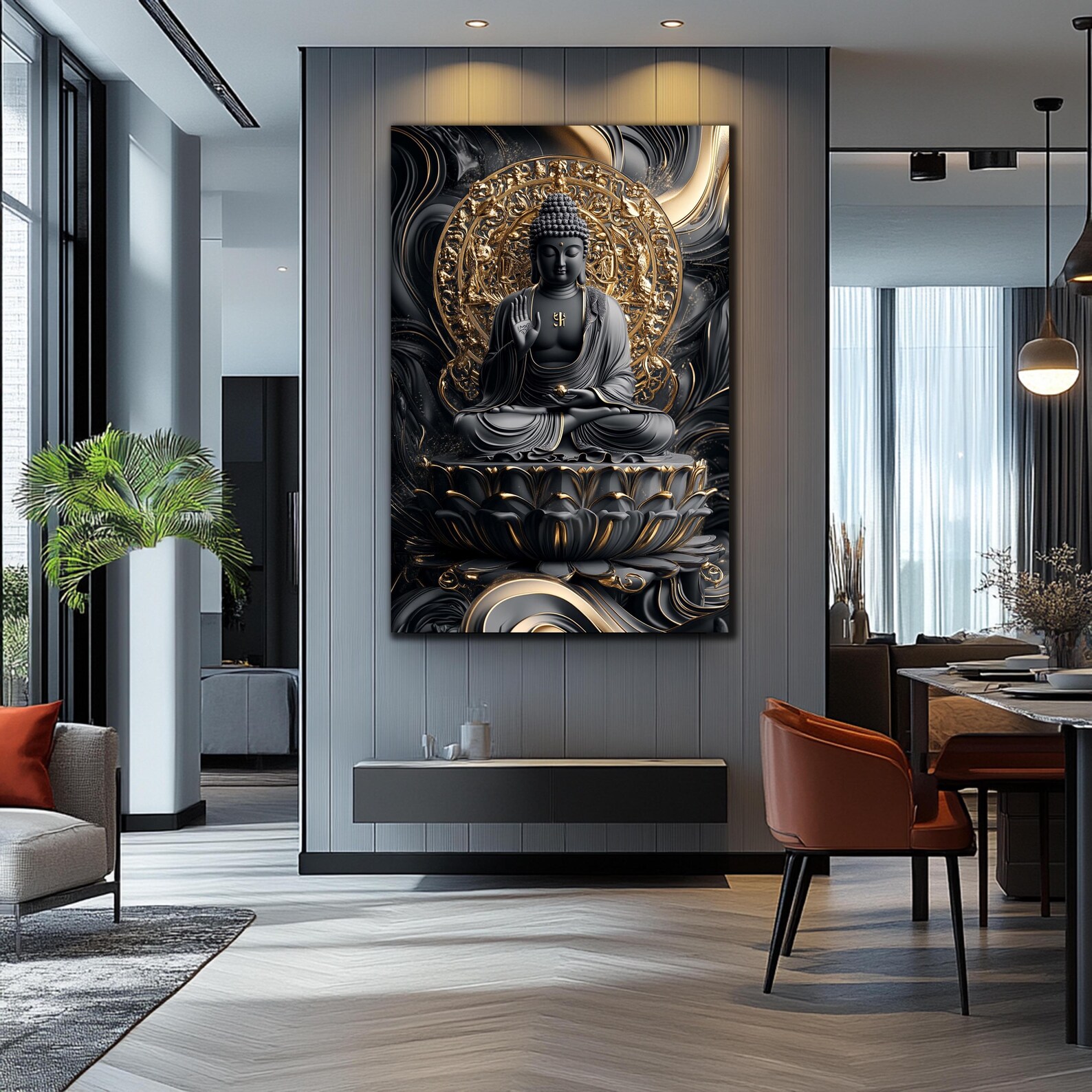 Buddha Wall Art-buddha Wall Decor-large Wall Art-buddha Wall Painting ...