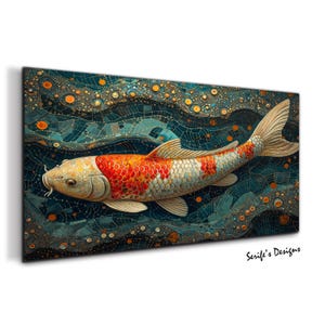 Koi Fish Wall Art-Tempered Glass Wall Art-Japanese Koi Fish-Glass Printing-Koi Fish Wall Decor-Glass Large Wall Art-Animal Wall Art-Gift