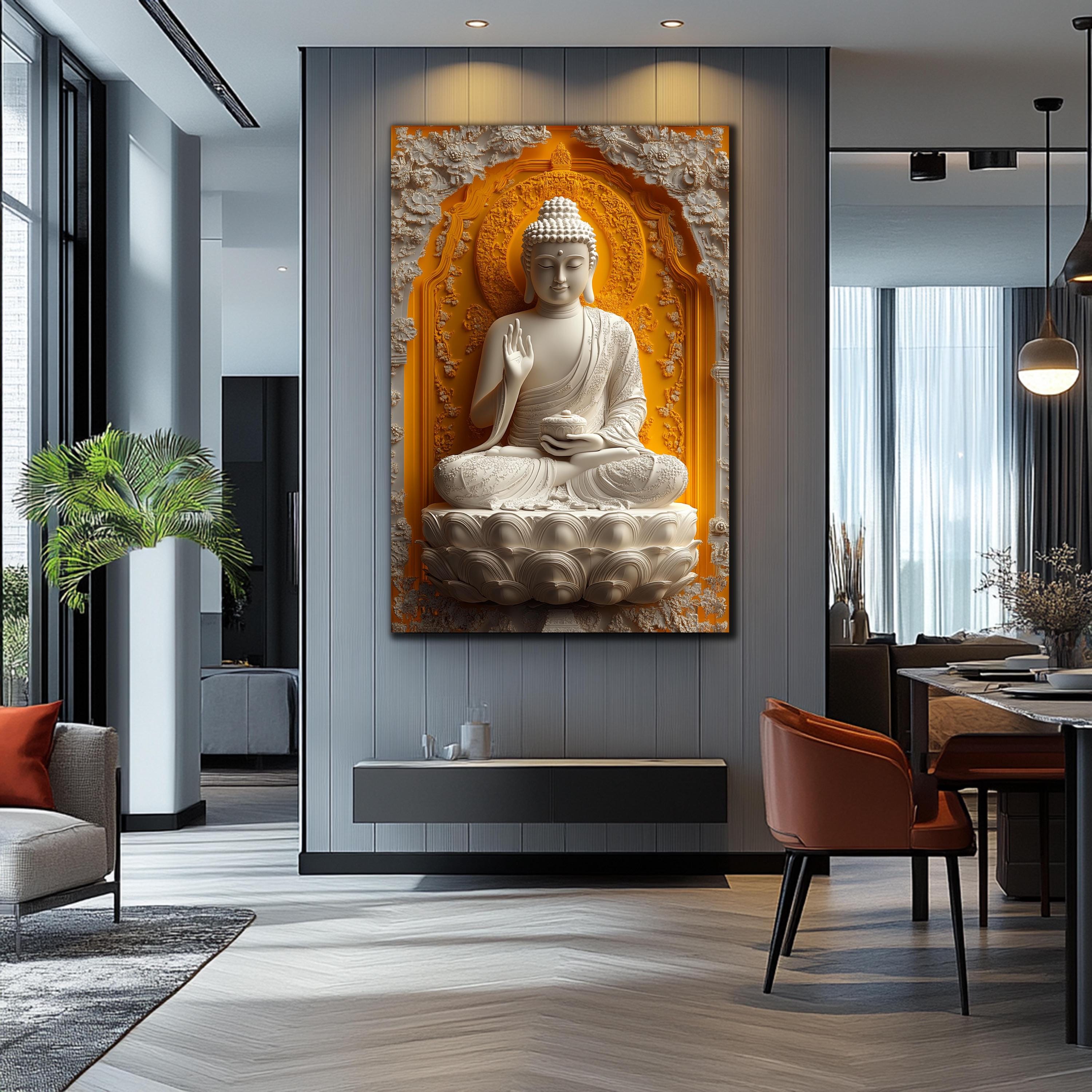 Buddha Wall Art-buddha Wall Decor-large Wall Art-buddha Wall Painting ...