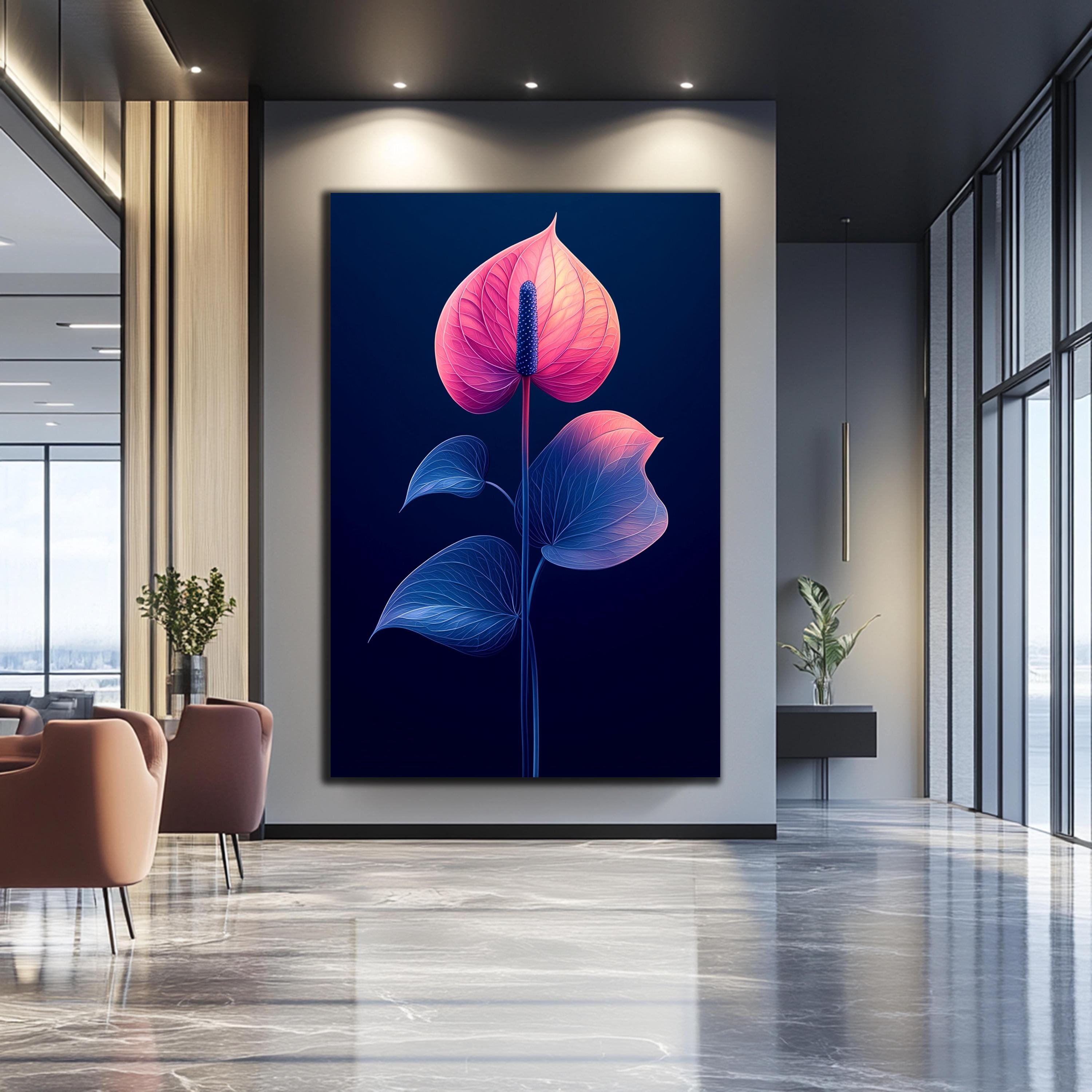 Anthurium Wall Art-Tempered Glass Wall Art-Anthurium Flowers Wall Art-Large Glass Wall Art-Wall Hangings-Glass Printing-Anthurium Wall Decor