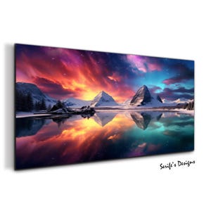 Northern Lights Wall Art-Tempered Glass Wall Art-Glass Printing-Aurora Wall Art-Large Glass Wall Art-Wall Hangings-Aurora Borealis Wall Art