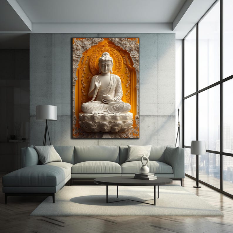 Buddha Wall Art-buddha Wall Decor-large Wall Art-buddha Wall Painting ...