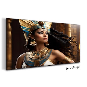 Cleopatra Tempered Glass Wall Art-Cleopatra Wall Art-Egyptian Wall Art-Large Wall Art-Ancient Egypt Wall Art-Glass Printing-Glass Wall Decor