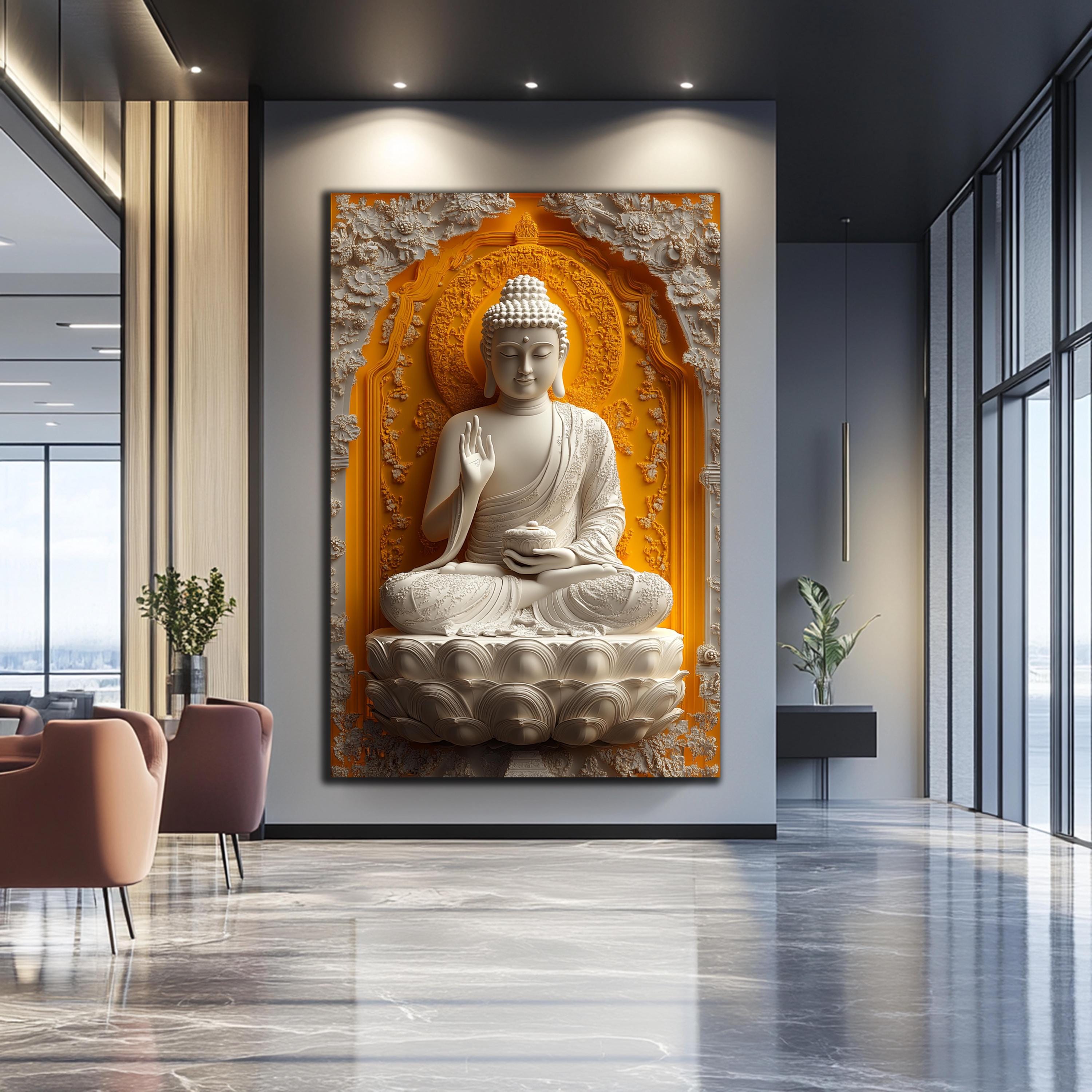 Buddha Wall Art-buddha Wall Decor-large Wall Art-buddha Wall Painting ...