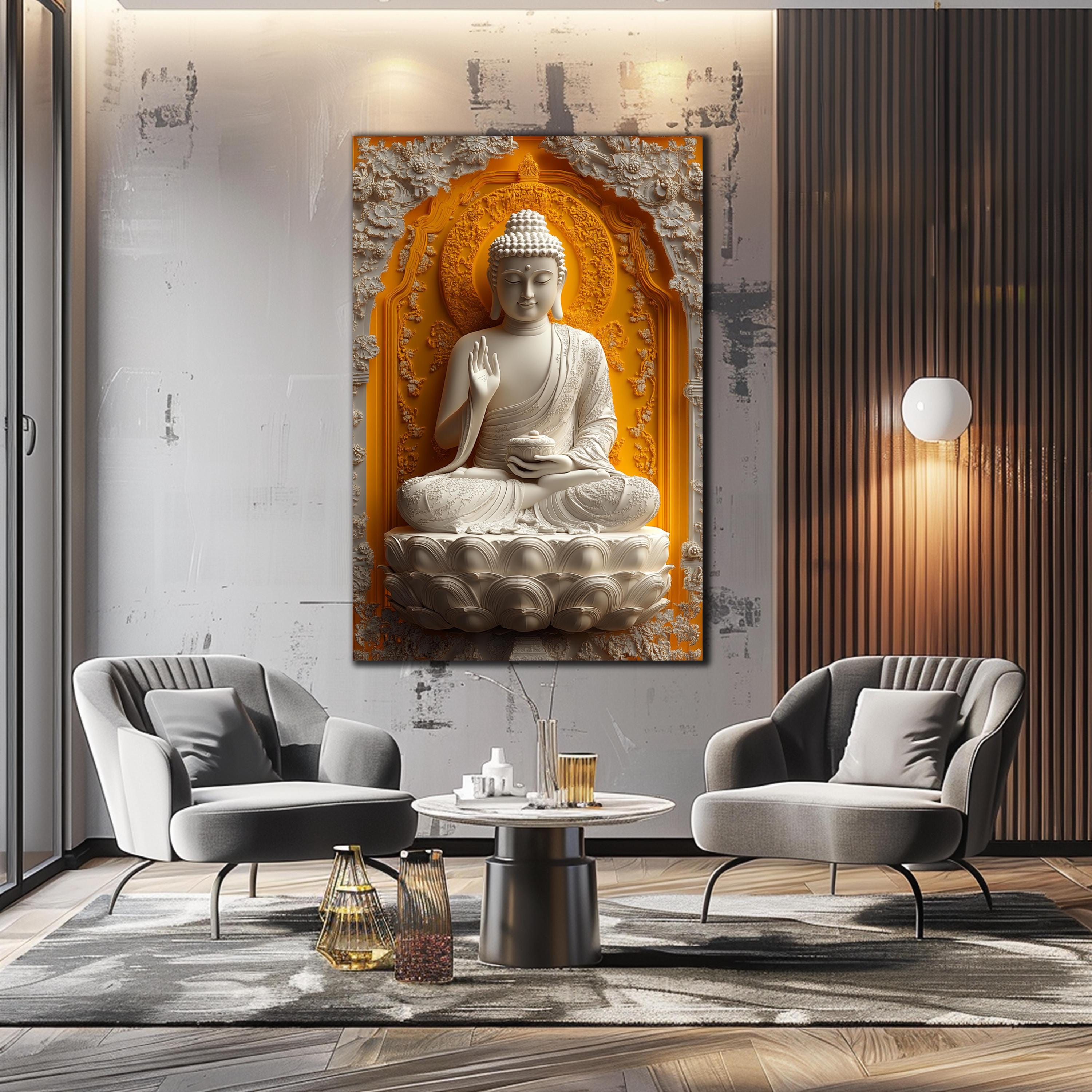 Buddha Wall Art-buddha Wall Decor-large Wall Art-buddha Wall Painting ...
