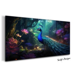 Peacock Wall Art-Peacock Wall Decor-Tempered Glass Wall Art-Wall Hangings-Animal Wall Decor-Glass Printing-Glass Wall Decor-Large Wall Art