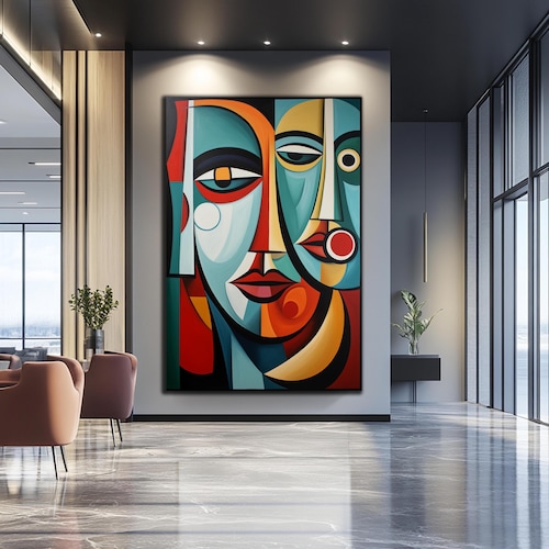 Pablo Picasso Wand Kunst-Lippen Wand Kunst-Moderne Glasmalerei-Gehärtetes Glas Wand Kunst-Glas Druck-Große Glas Wand Kunst-Wandbehänge-Geschenk