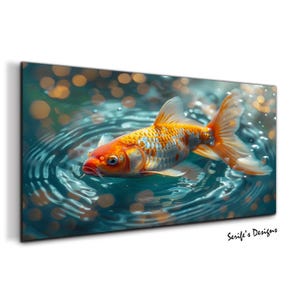 Koi Fish Wall Art-Tempered Glass Wall Art-Glass Printing-Japanese Koi Fish-Koi Fish Wall Decor-Glass Large Glass Wall Art-Custom Photo Glass