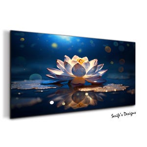 Lotus Flower Wall Art-Tempered Glass Wall Art-Glass Printing-Large Glass Wall Art-Lotus Wall Decor-Photo on Glass-Custom Photo Glass
