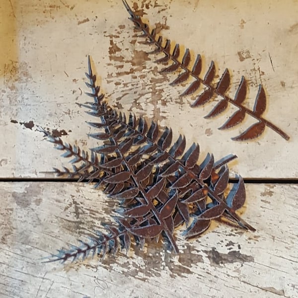 Rusted metal fern pieces BUY as many as you want
