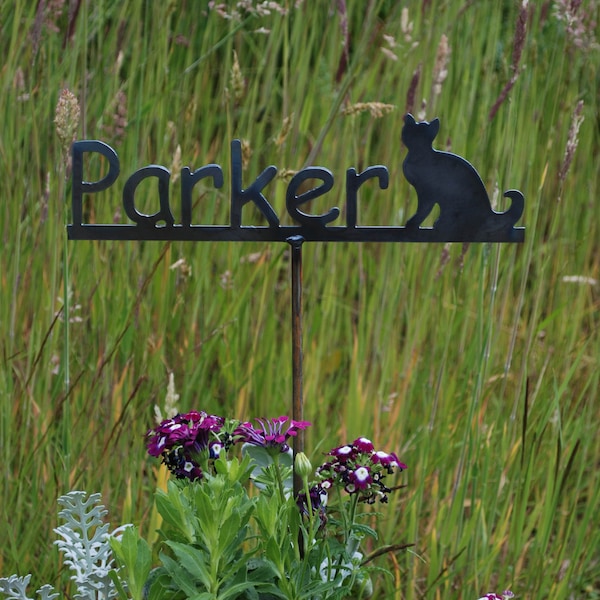 Pet Marker Garden Name Stake - Custom - Memorial Garden Grave Marker - Metal Sign 4 designs to choose from