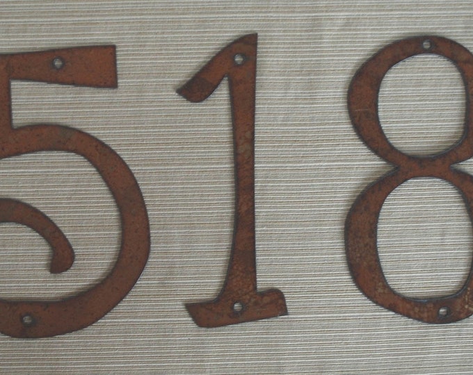Individual House Numbers OR Letters Rustic Metal 4 Inch TO Etsy