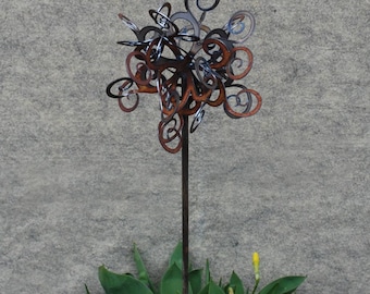 NEW Garden stake - Swirl Puff - Rusted Garden Stake comes in 26 inch stake