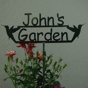 GREAT Christmas Gift - Garden Gift - Custom Metal Garden Sign with Name Personalized - Great Gift - 14 Designs - Metal Art - Customizable