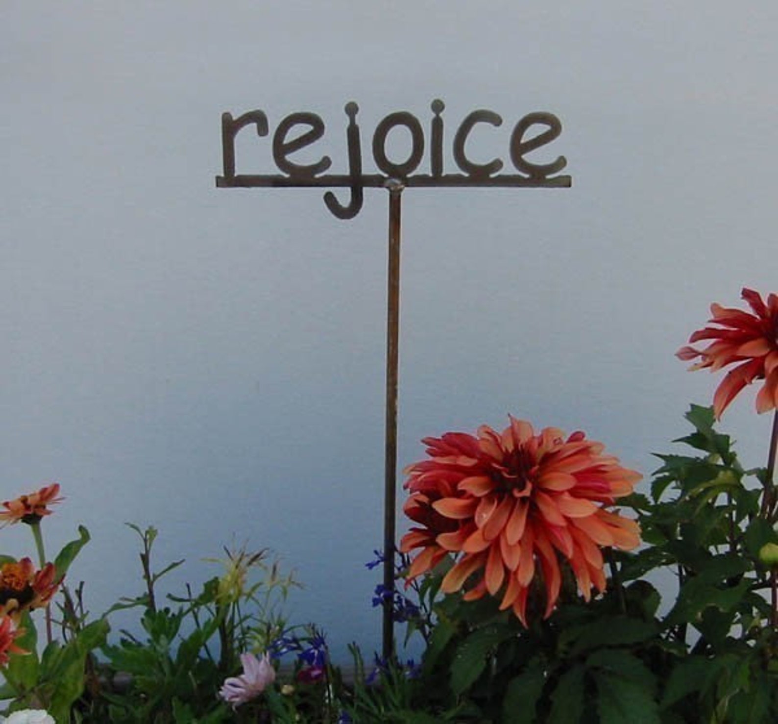 Metal Garden Stake Sign Your Choice 53 Words to Choose From Etsy