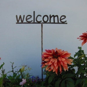 Metal Garden Stake Sign Your choice 53 words to choose from 19 Inches Tall image 2