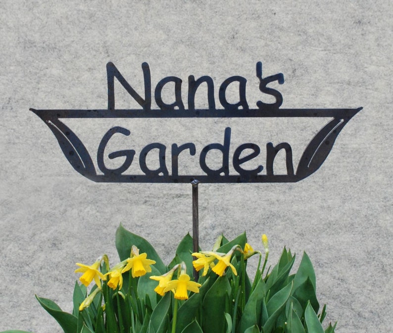 SHIP NOW Nana's Garden Sign Metal outdoor sign image 1