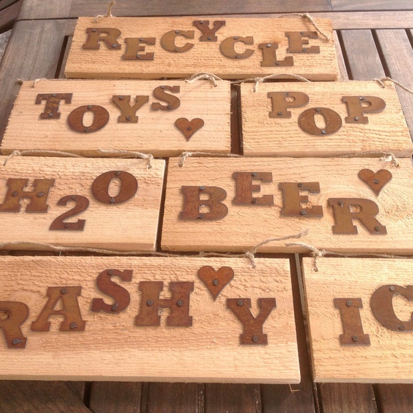 Metal Letter - Rustic - ORDER as many letters as you need - 2 inch - 6 inch