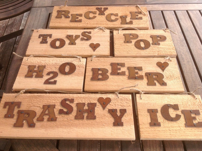 Metal Letter Rustic ORDER as many letters as you need 2 inch 6 inch image 1