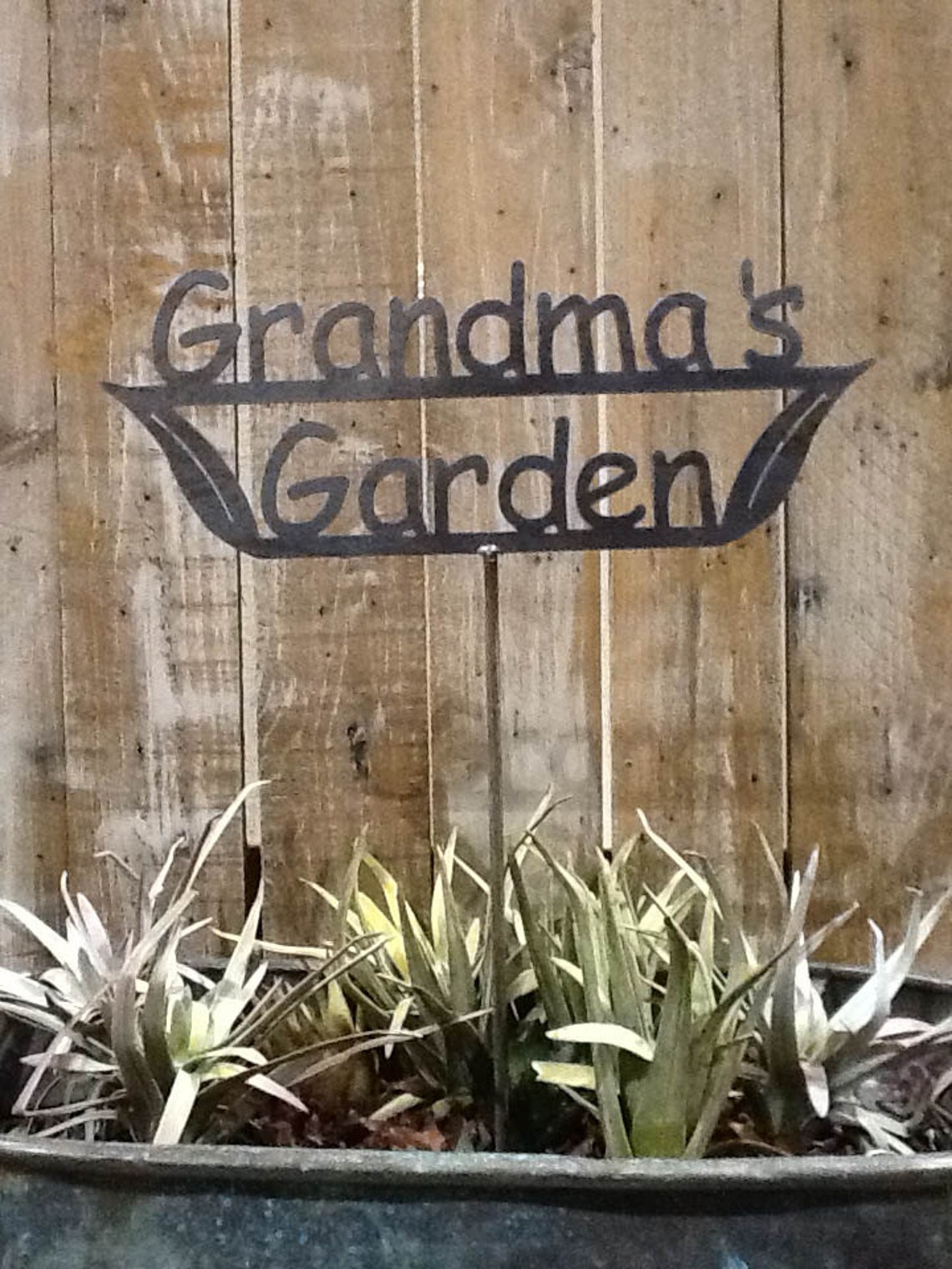 Grandma's Garden Sign Metal Outdoor Sign Etsy