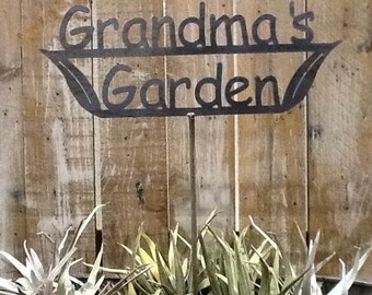 Grandma's Garden Sign - Metal outdoor sign