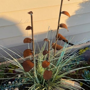 NEW - Wheedle -  26 inches - Garden stakes - rusted garden decor