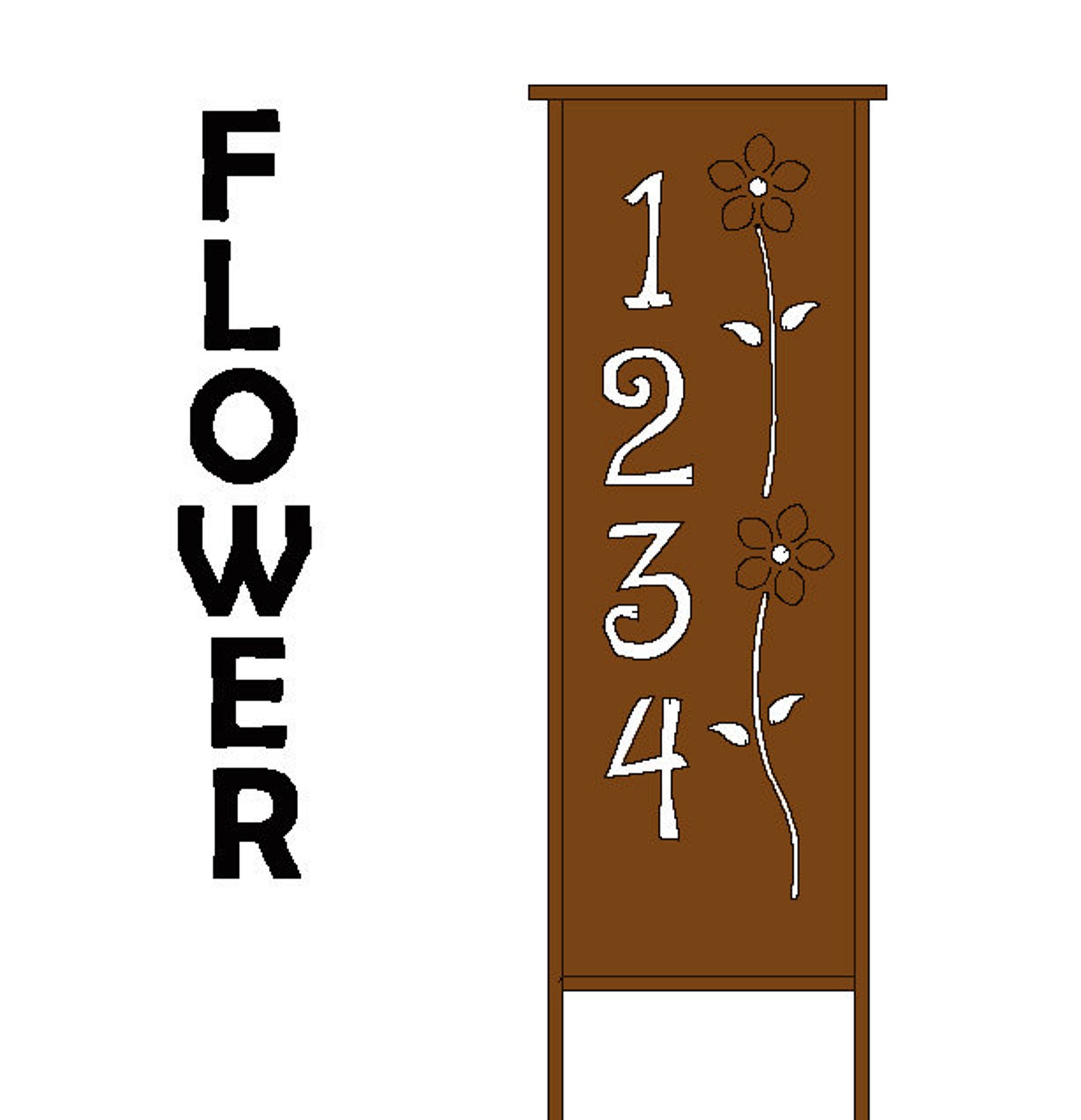 NEW HOUSE ADDRESS Panel Stake Rusted Steel 6 Designs to Choose From - Etsy