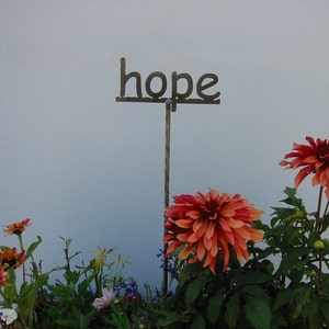 Metal Garden Sign YOUR choice 53 word to choose from...19 Inches Tall image 1