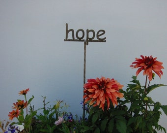 Metal Garden Sign YOUR choice 53 word to choose from...19 Inches Tall