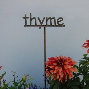 CHOOSE ANY 3 Metal Garden Sign/Markers for your Herbs 13 to choose from...19 Inches Tall image 2