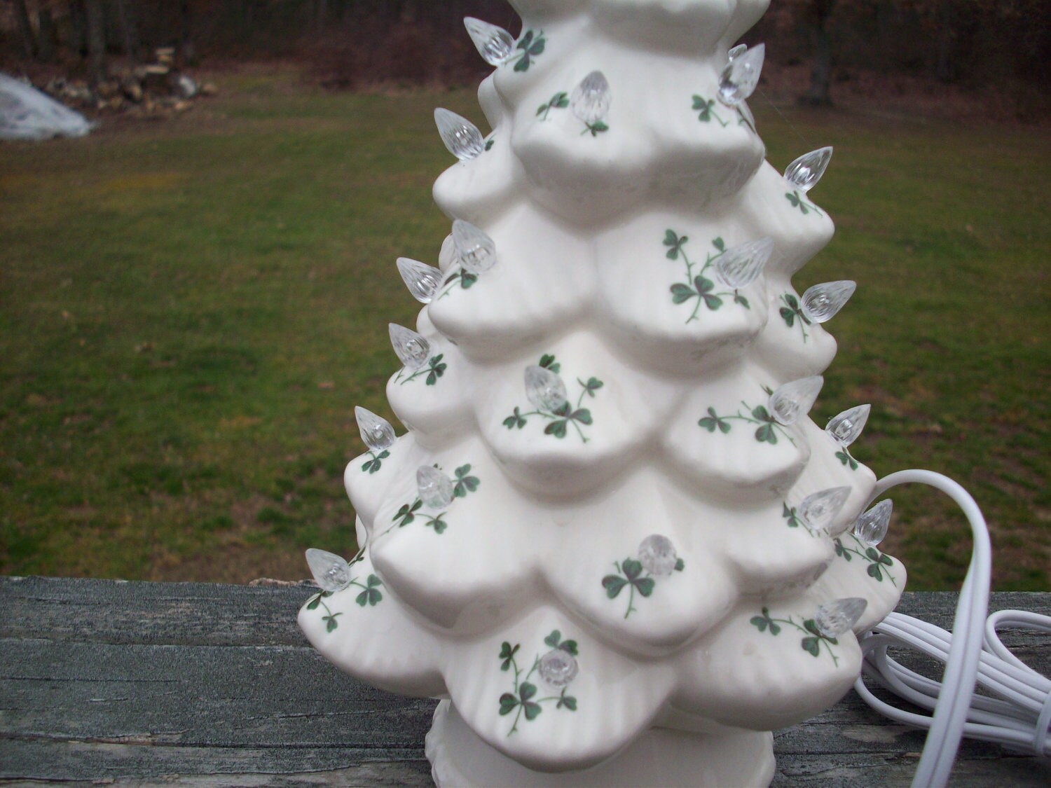Ceramic Irish Shamrock Christmas Tree Etsy