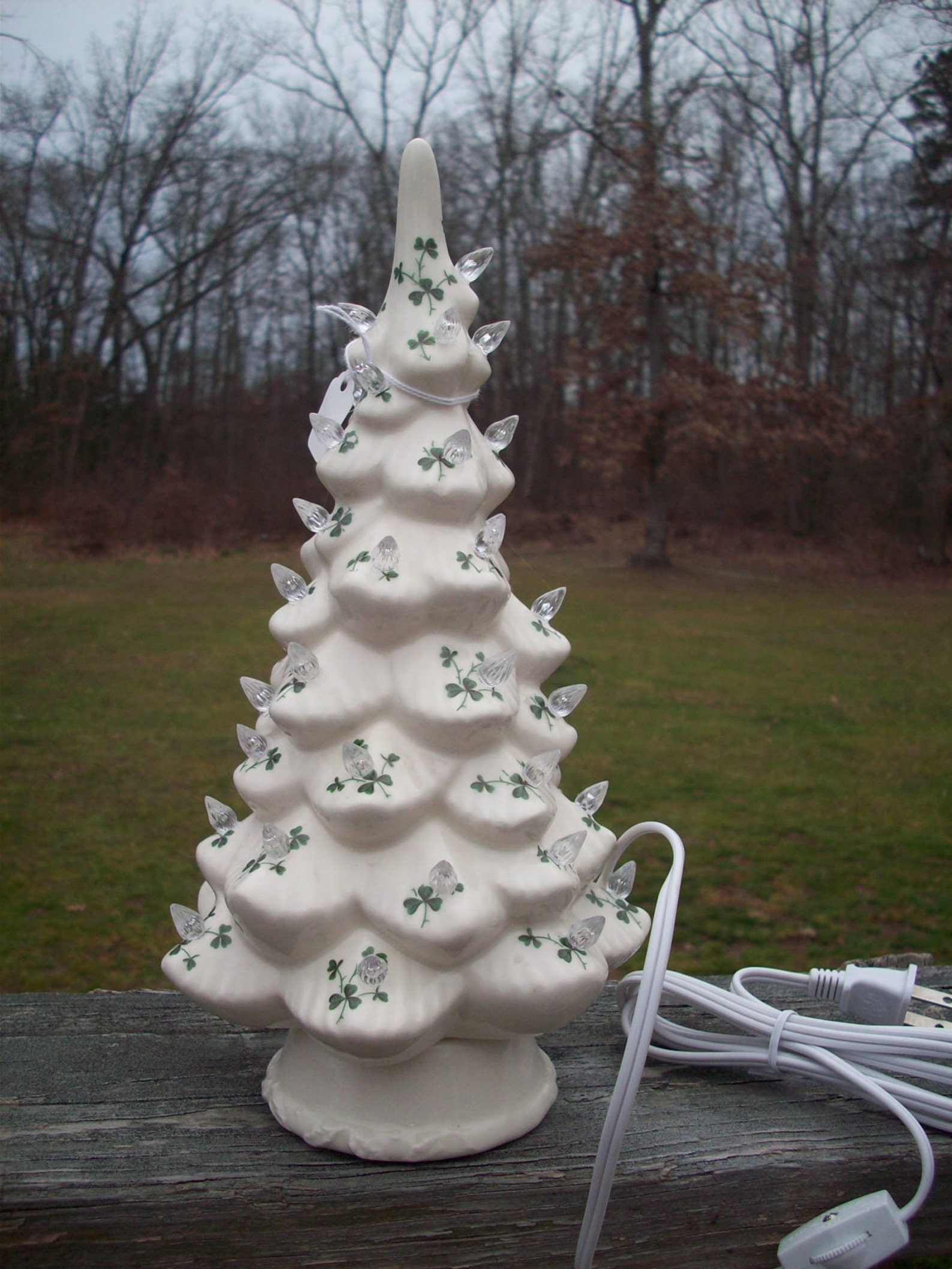 Ceramic Irish Shamrock Christmas Tree Etsy