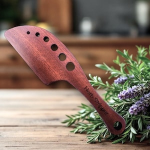 Wooden Herb Stripper Rosemary Thyme Leaf Remover Garden Herb Removal Tool Natural Wood Kitchen Gadget Eco Friendly Herb Stripping Gift Cook