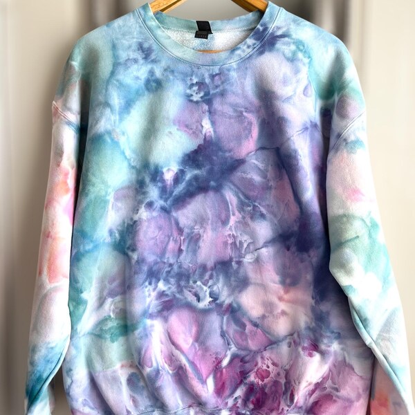 Fleece Crush Crewneck Sweatshirt Quartz Pink Tie Dye main image 1
