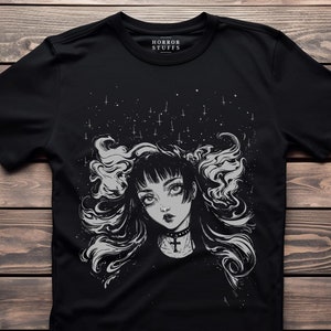 Celestial Tee (Unisex) - Horror Manga TShirt Tomie Junji Ito Shirt Creepy Girl Manga Gothic Shirt Anime Horror Shirt Halloween Gift