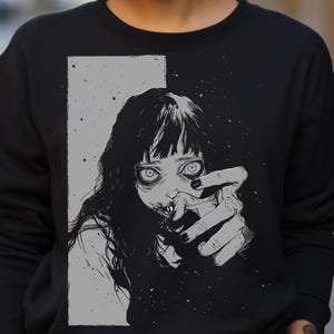 Revenant Sweatshirt (Unisex) - Horror Manga Sweatshirt Tomie Junji Ito Inspired Creepy Girl Manga Gothic Sweatshirt Anime Horror Sweatshirt