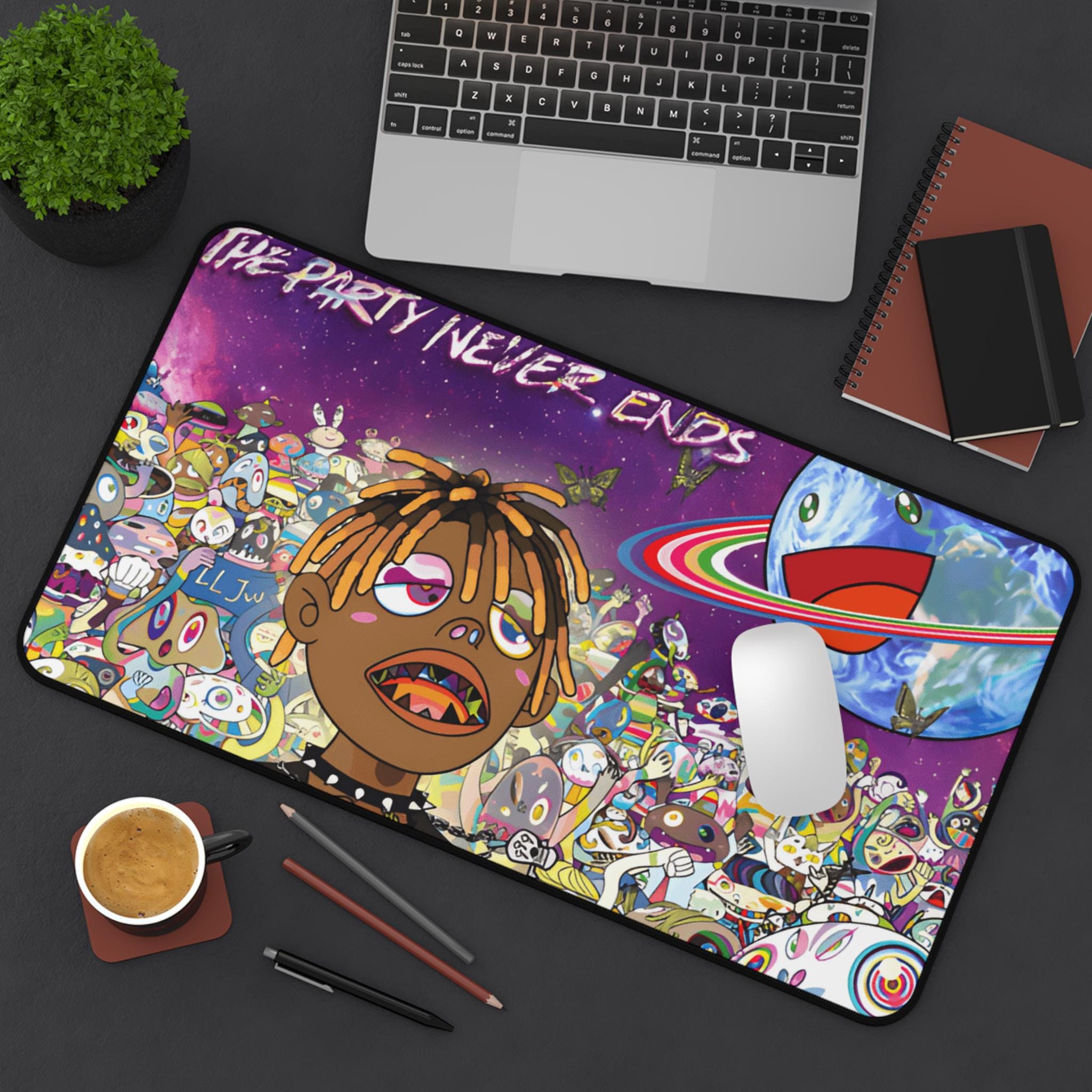 Juice WRLD 999 Mousepad: the Party Never Ends, Anti-slip Neoprene