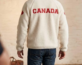 Shane Hollander Canada Sherpa Jacket - Inspired Maple Leaf Heated Rivalry Jacket Costume