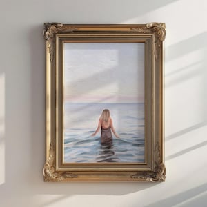 Impresión oceánica, pintura oceánica, pintura de playa, decoración de casa de playa, impresión costera, pintura marina, arte mural oceánico, arte playero, arte mural cottagecore