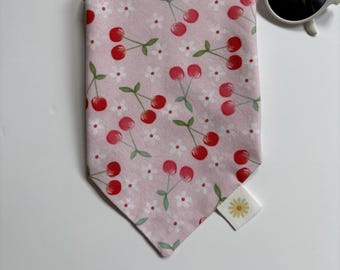 Pañuelo para perro o gato Cherry Daisy • Pañuelo de verano para mascotas • Pañuelo para perro o gato del 4 de julio • Pañuelo para mascotas con lazo • Pañuelo bonito para perro o gato