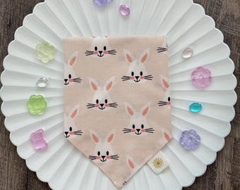 Pañuelo neutro de conejito de Pascua para perro o gato • Pañuelo de primavera para mascotas • Pañuelo para atar a mascotas • Pañuelo bonito para perro o gato • Pañuelo para perro o gato