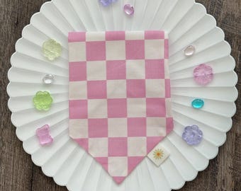 Pañuelo retro a cuadros para perros o gatos • Pañuelo de Pascua para mascotas • Pañuelo para mascotas con lazo • Pañuelo bonito para perros o gatos • Pañuelo para perros o gatos