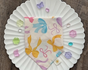 Pañuelo para perro o gato con lazo de primavera • Pañuelo para mascotas de Pascua • Pañuelo para mascotas con lazo • Pañuelo bonito para perro o gato • Pañuelo para perro o gato