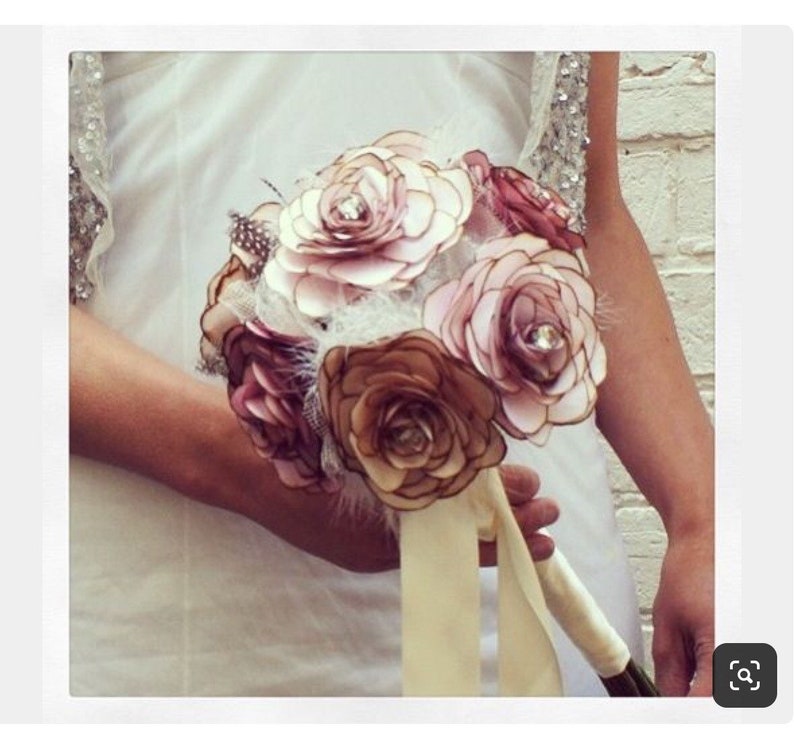 Hand made vintage fabric silk flower wedding bride's Etsy