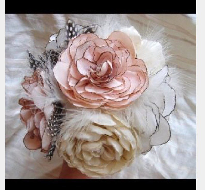 Hand made vintage fabric silk flower wedding bride's Etsy