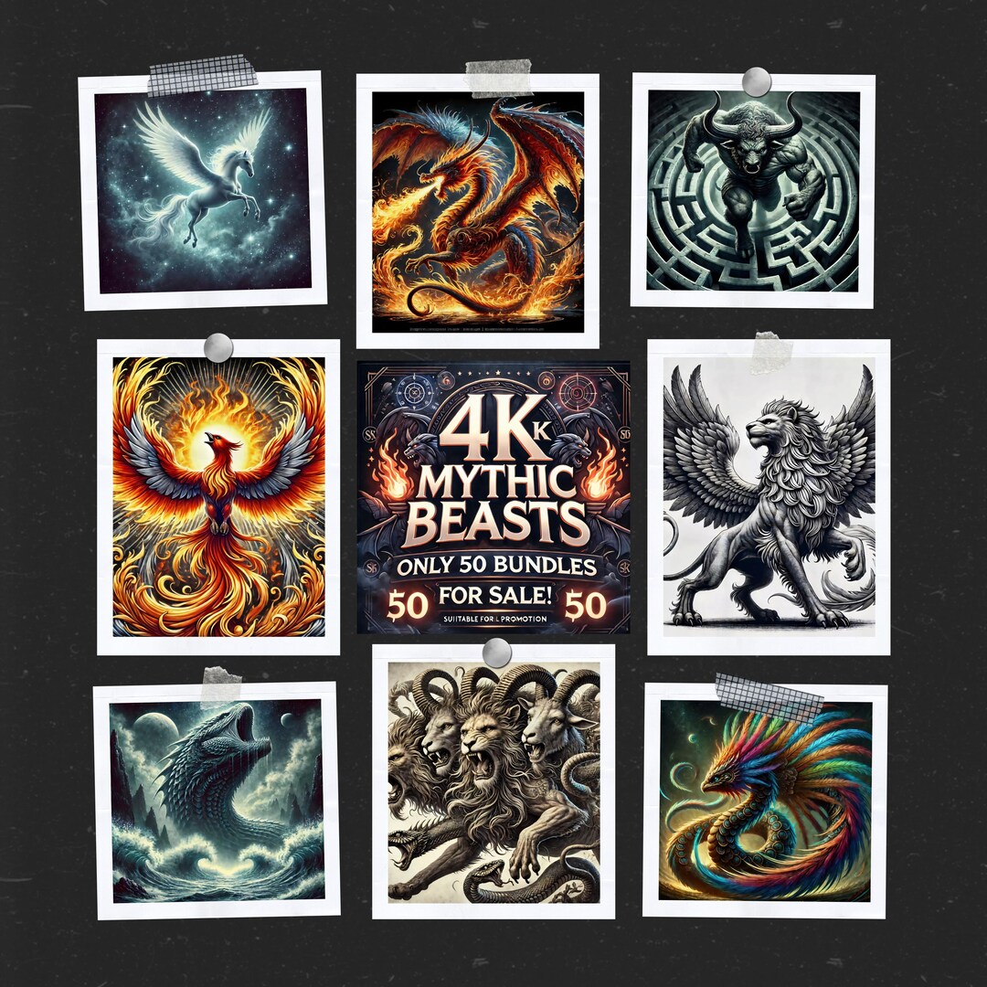 Mythic Design 4K Mythic Beasts Limited Edition T-shirt Bundle | Exclusive Fantasy ...