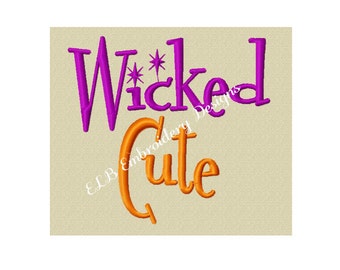 Halloween Embroidery Design - Wicked Cute - Digital File