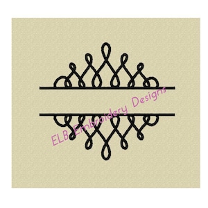Embroidery Design - Font Frame - Princess Scroll Font Frame - 2 sizes - Digital File - Instant Download
