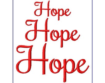 Christmas Embroidery Design Bundle - Hope - 3 sizes - Instant Download - Digital File