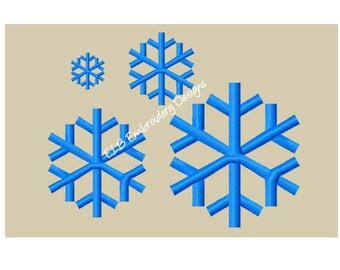 Embroidery Design - Snowflake - 4 sizes - Digital File - Instant Download